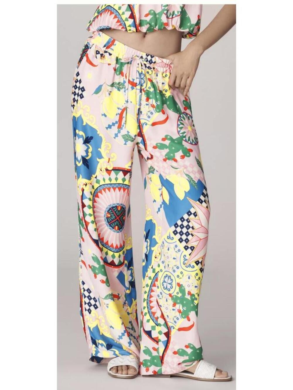 Maeve by Anthropologie Boho Abstract Print Wide Leg Pants Small